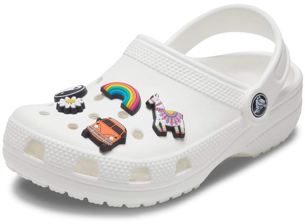 Crocs Classic Clog Shoes for Men & Women with 5-Pack Jibbitz Charms - Comfortable Slip-On Water Shoes for Beach, Pool, Garden & Casual Wear