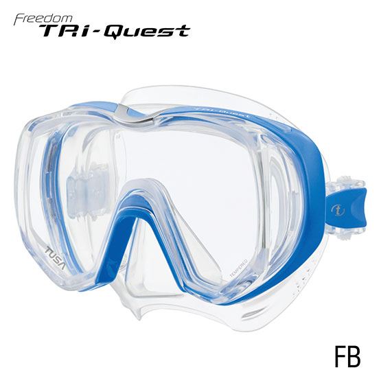 Tusa Tri Quest 3 Window Scuba Diving Mask - Premium Snorkeling & Scuba Gear for Clear Underwater Vision - Perfect for Ocean Exploration, Coral Reef Diving, and Underwater Photography