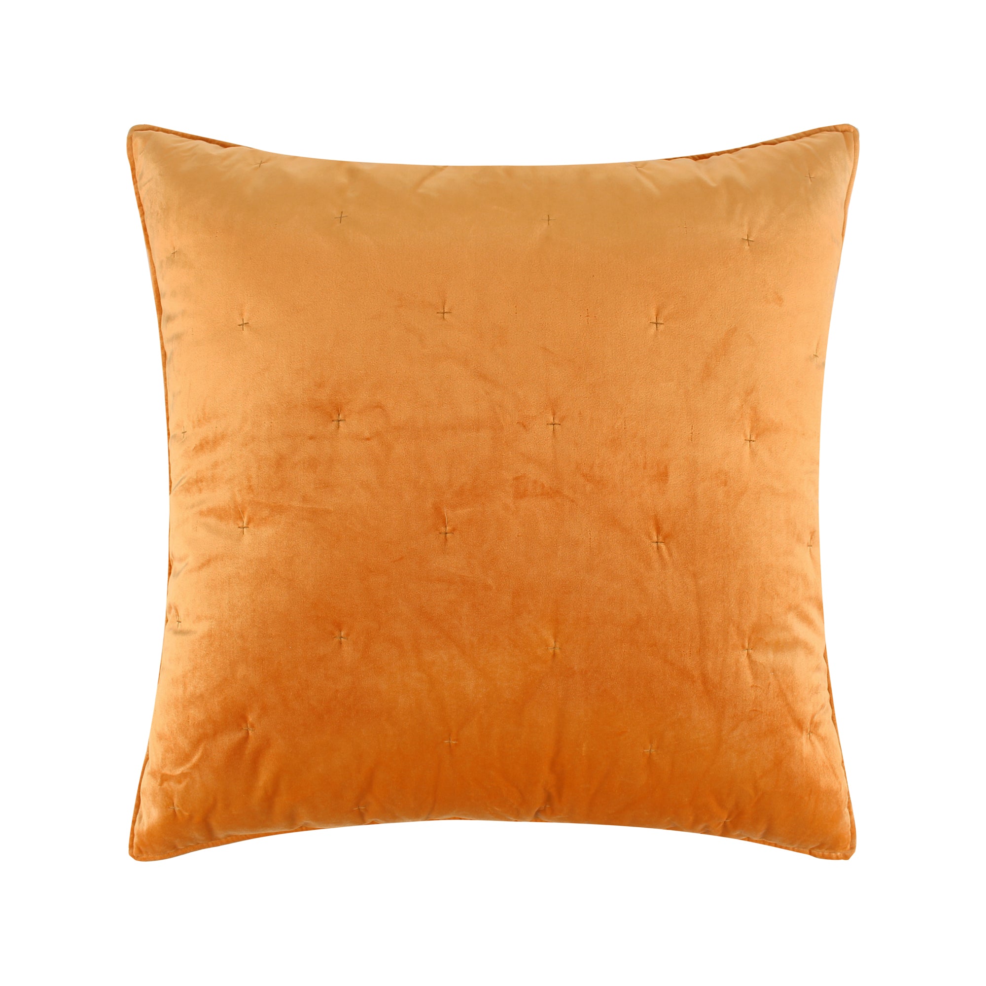 Calabria Velvet Ochre Euro Sham Pillow Cover - Luxurious Soft Velvet Fabric for Bedroom Decor, Couch & Sofa Accent - Perfect for Home, Hotel, and Airbnb Styling
