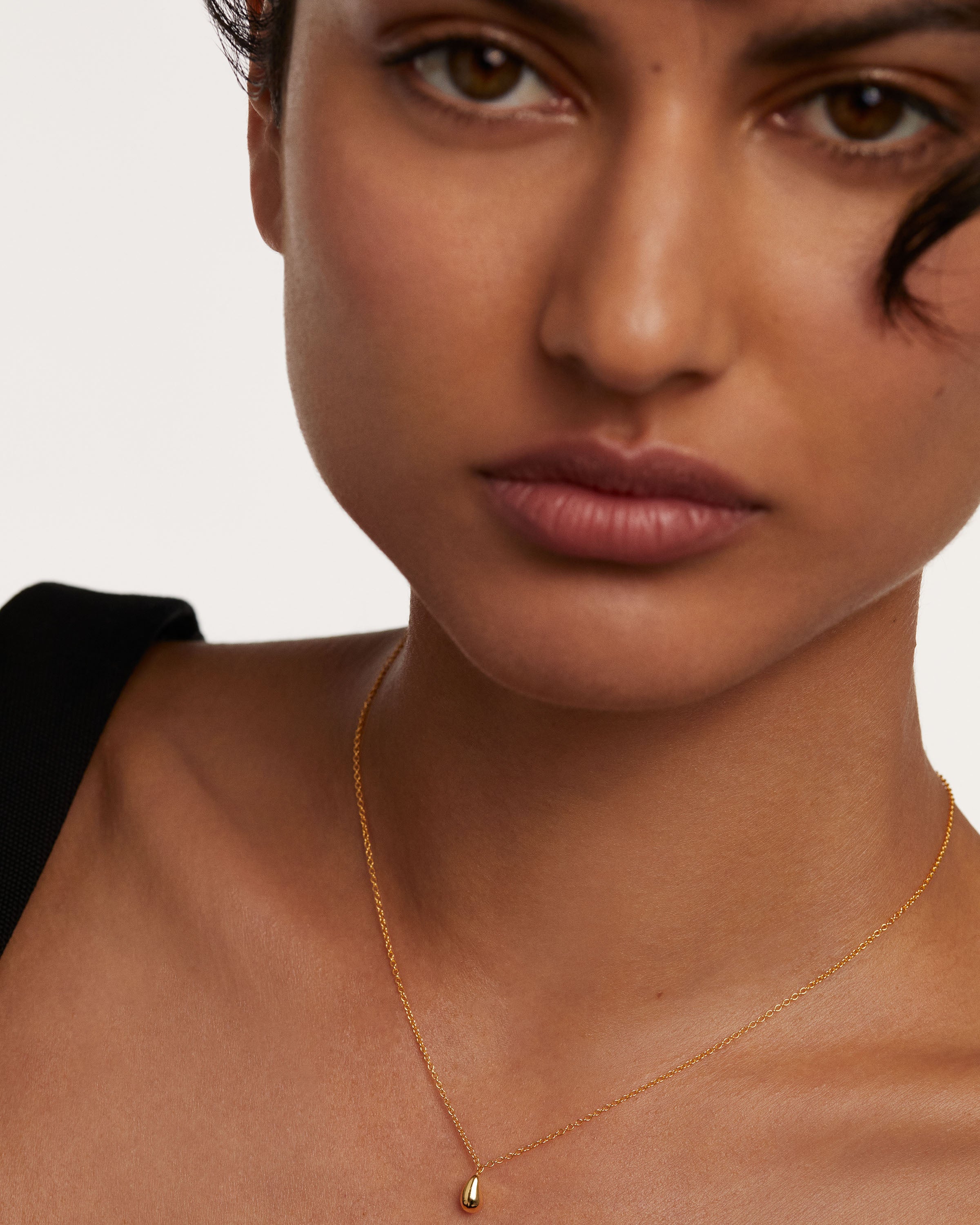 Drop Gold Necklace for Women - Elegant Dainty Pendant Jewelry Gift for Her - Perfect for Parties, Weddings & Everyday Wear