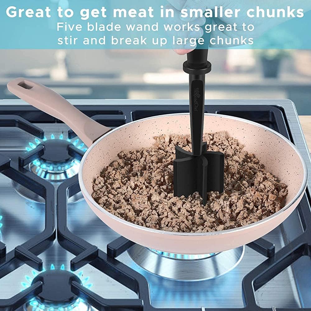Premium Multifunctional Meat Chopper & Grinder - Heat-Resistant Kitchen Tool for Ground Beef, Turkey & Hamburger Meat | Perfect for Meal Prep, BBQ & Home Cooking