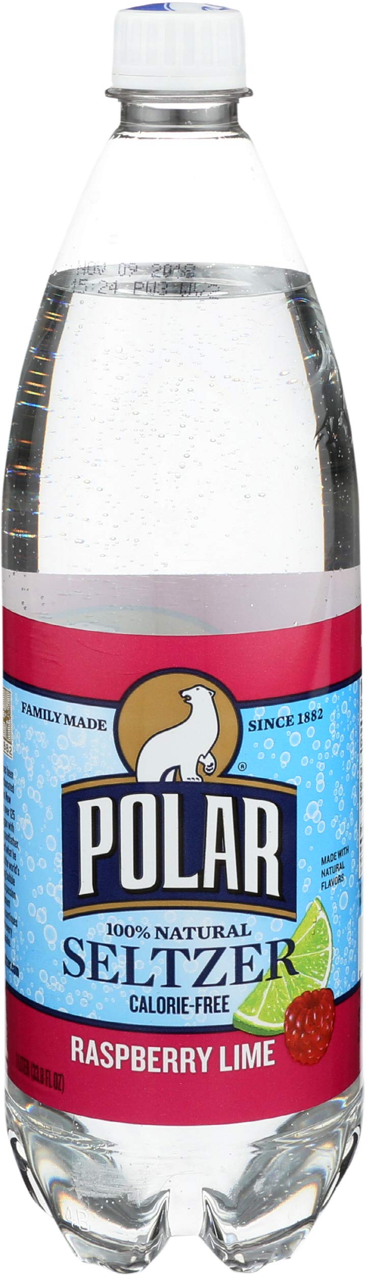 Polar Raspberry Lime Seltzer Water - 1 Liter (33.8 Fl Oz) - Refreshing Sparkling Beverage for Parties, Picnics & Healthy Hydration