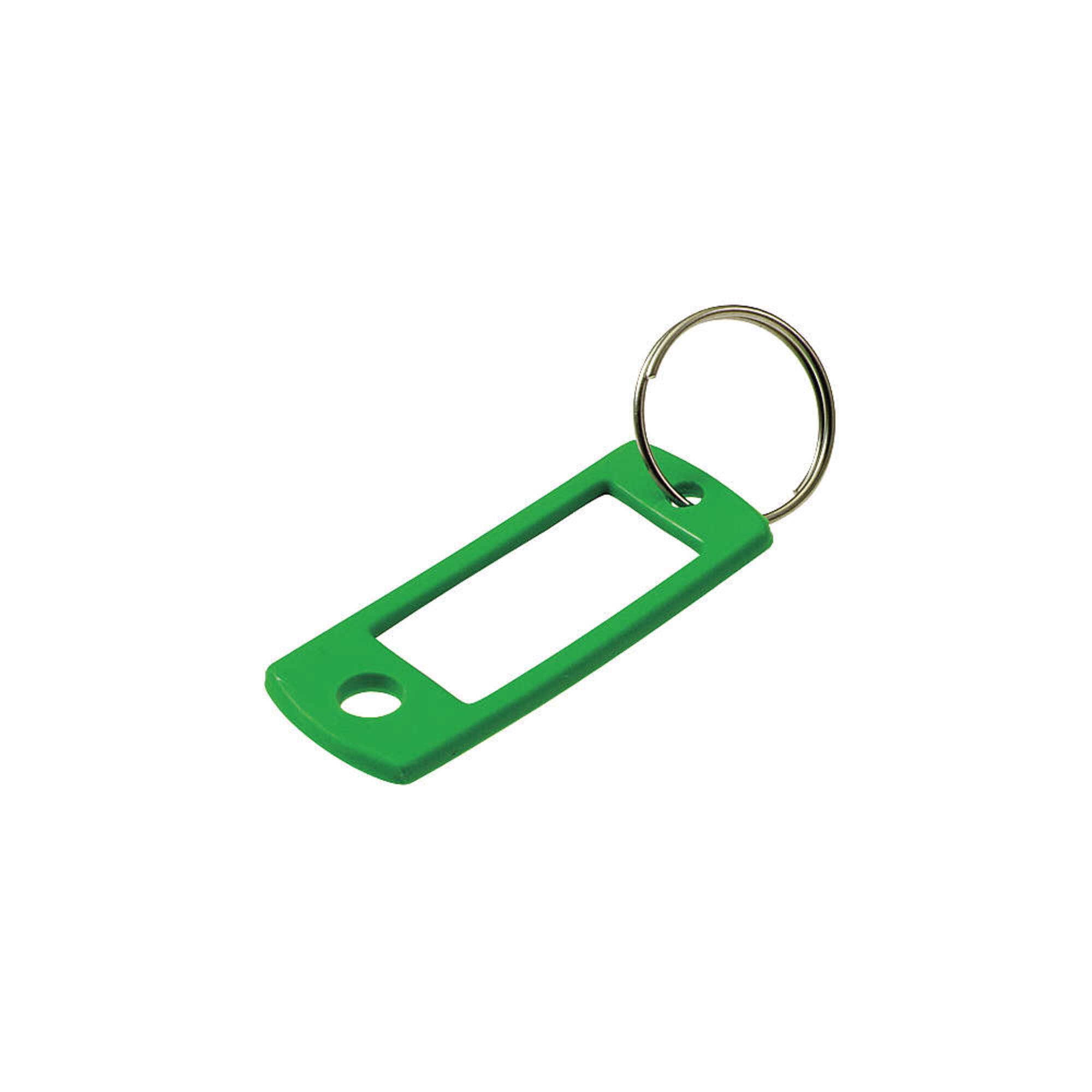 50 Pack Key Tags with Split Rings - Durable Metal Keychains for Home, Office & Travel Organization