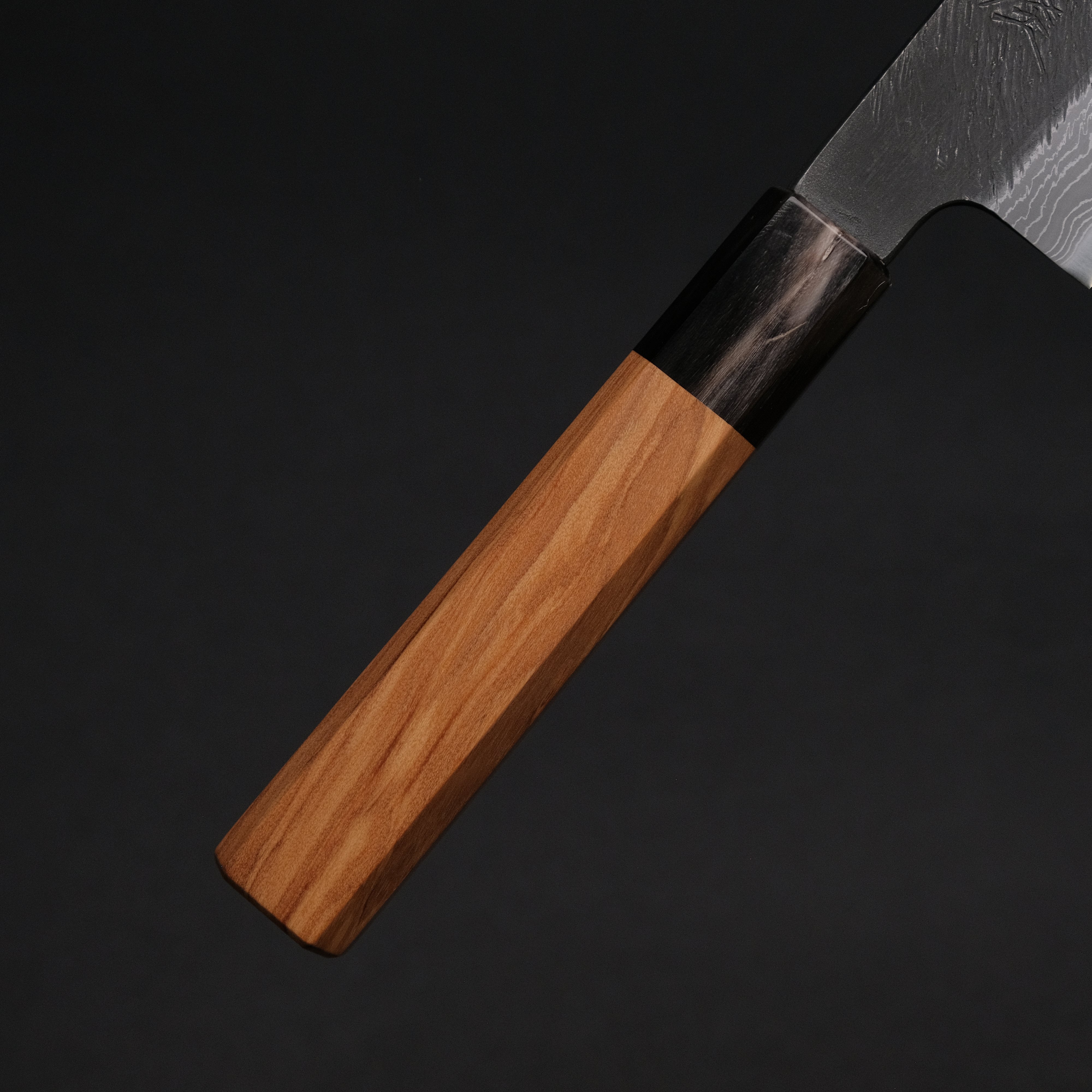 Premium Ajikataya White #2 Matsuba Damascus Petty Knife 150mm - Olive Wood & Buffalo Horn Handle - Japanese Kitchen Knife for Slicing, Peeling & Precision Cutting - Perfect for Chefs & Home Cooking