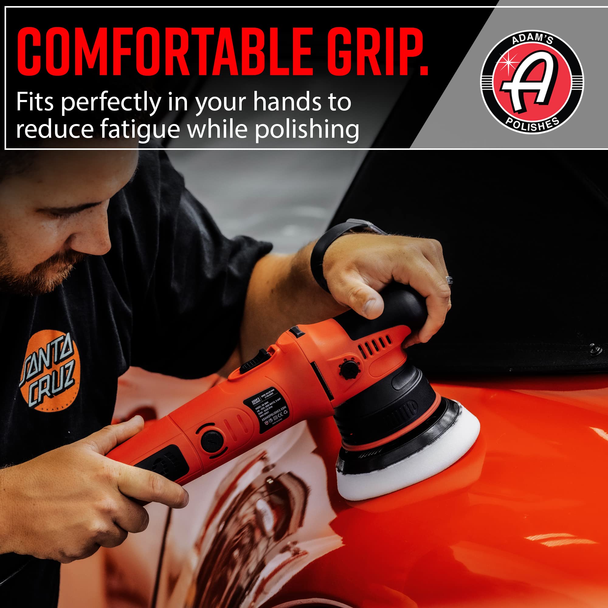 Adam's 9mm Dual Action Car Polisher & Buffer - Professional Car Scratch Remover Kit for Auto Detailing | Perfect for Car Enthusiasts & Professional Detailers