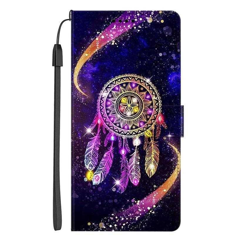 Samsung Galaxy A14 Phone Case - Premium Marble Leather Cover with Shockproof Protection for Daily Use, Work & Travel