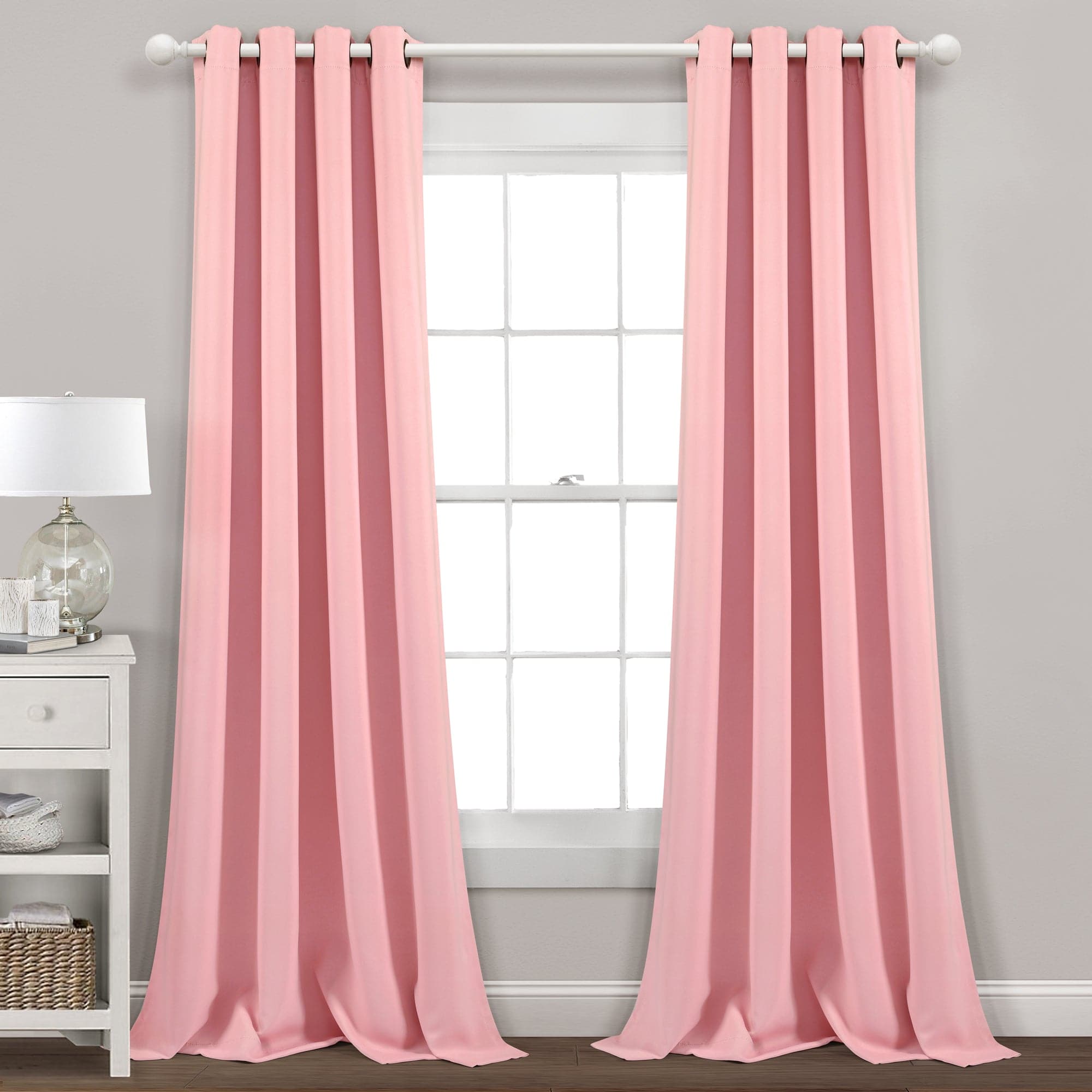 Thermal Insulated Blackout Curtains for Bedroom - Noise Reducing Grommet Window Panels Set, Energy Saving & Light Blocking for Home, Office, Nursery - 2 Panels (52x84 Inches, Black)