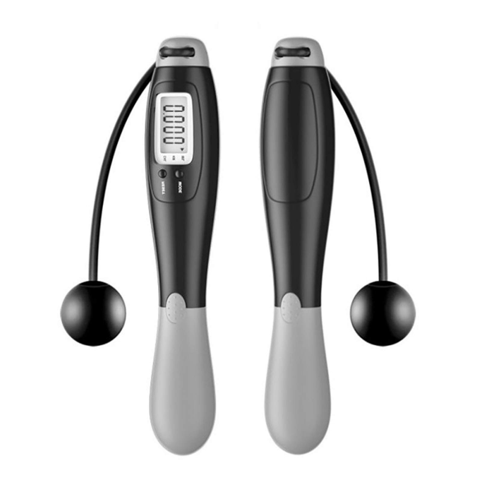 Smart Digital Jump Rope with LED Counter - Wireless Skipping Rope for Gym & Home Workouts - Tracks Speed & Counts Jumps - Dark Grey Fitness Equipment for Cardio, Weight Loss & Cross Training