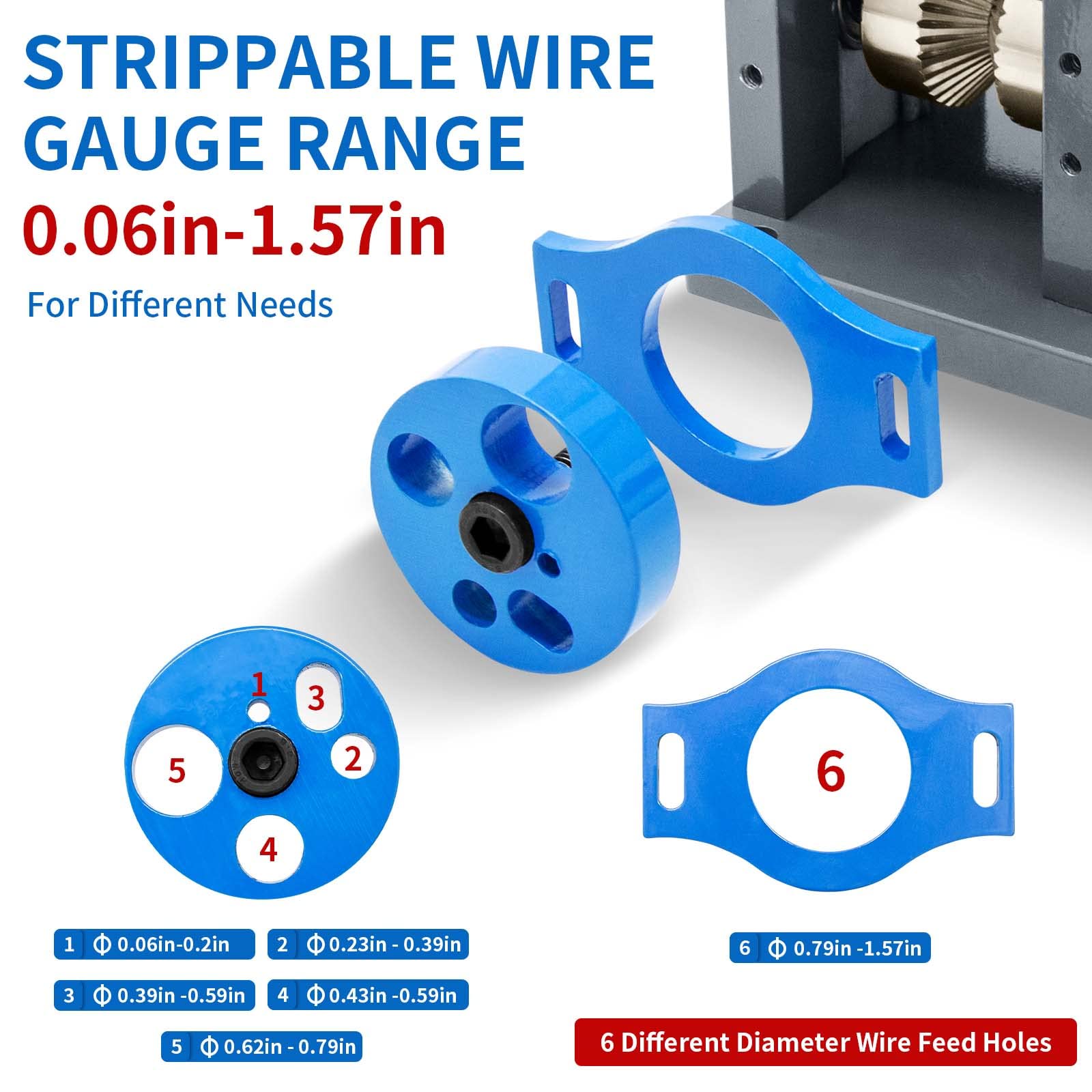 Upgraded Manual Wire Stripper Machine 0.06-1.57in | Cable Stripper Tool for Drill & Scrap Copper Recycling | Portable Hand Crank Wire Stripping Tool for Electricians & DIY Projects | Perfect for Home Renovation & Electrical Work