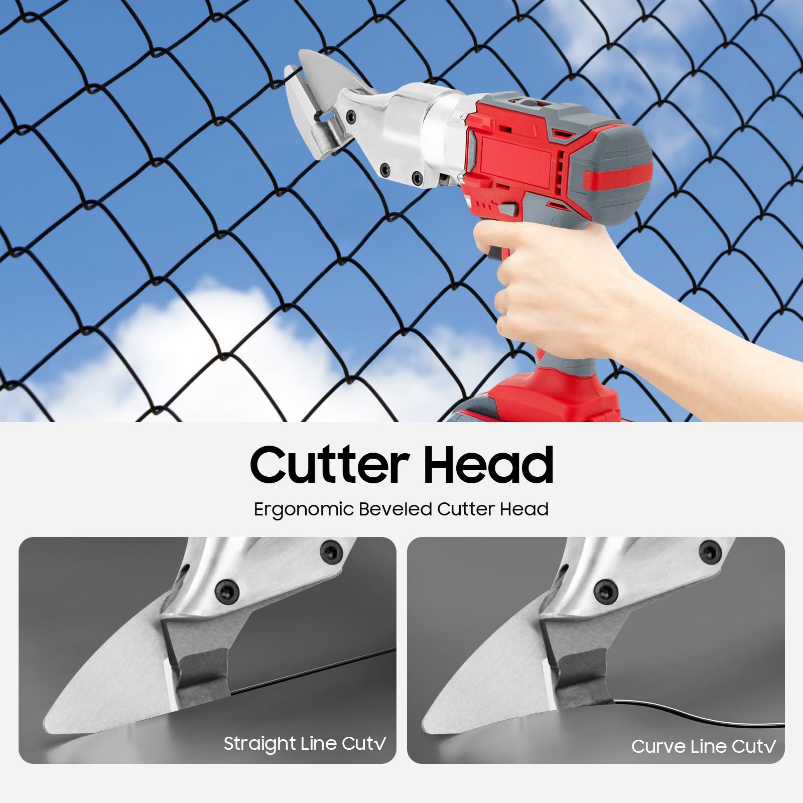 21V 600W Cordless Electric Metal Shears - Heavy Duty Lithium Battery Powered Metal Cutting Tool for Iron & Stainless Steel - Perfect for DIY Projects, Metal Fabrication, and Construction Work