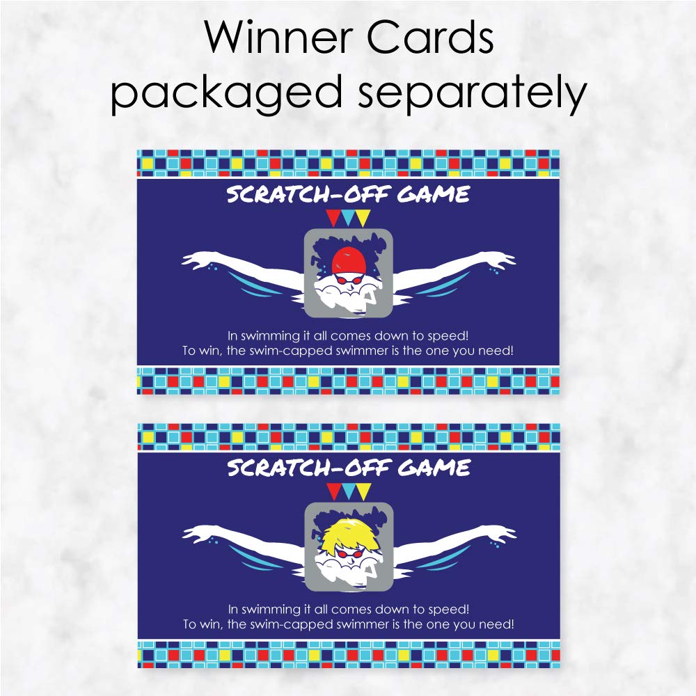 Big Dot of Happiness Making Waves Swim Team Scratch Off Cards - 22 Count for Swimming Party, Birthday Party Games & Team Celebrations | Fun Pool Party Activity & Sports Team Awards