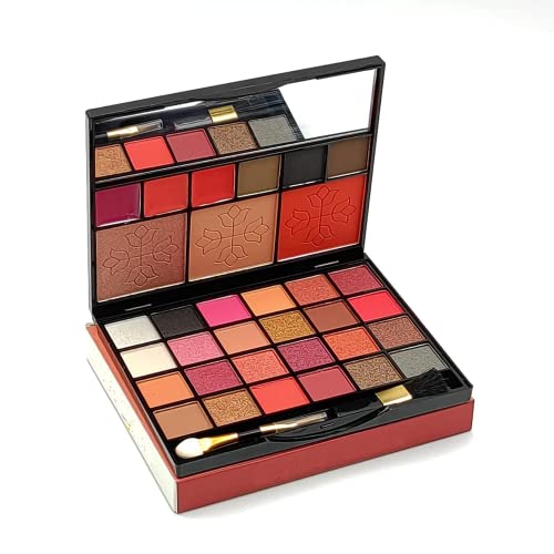 GELATO BEAUTY All-in-One Makeup Kit with Eyeshadow & Brush - 24g Multicolor Palette for Day & Night Looks | Perfect for Professional Makeup Artists & Beginners | Great Gift for Women