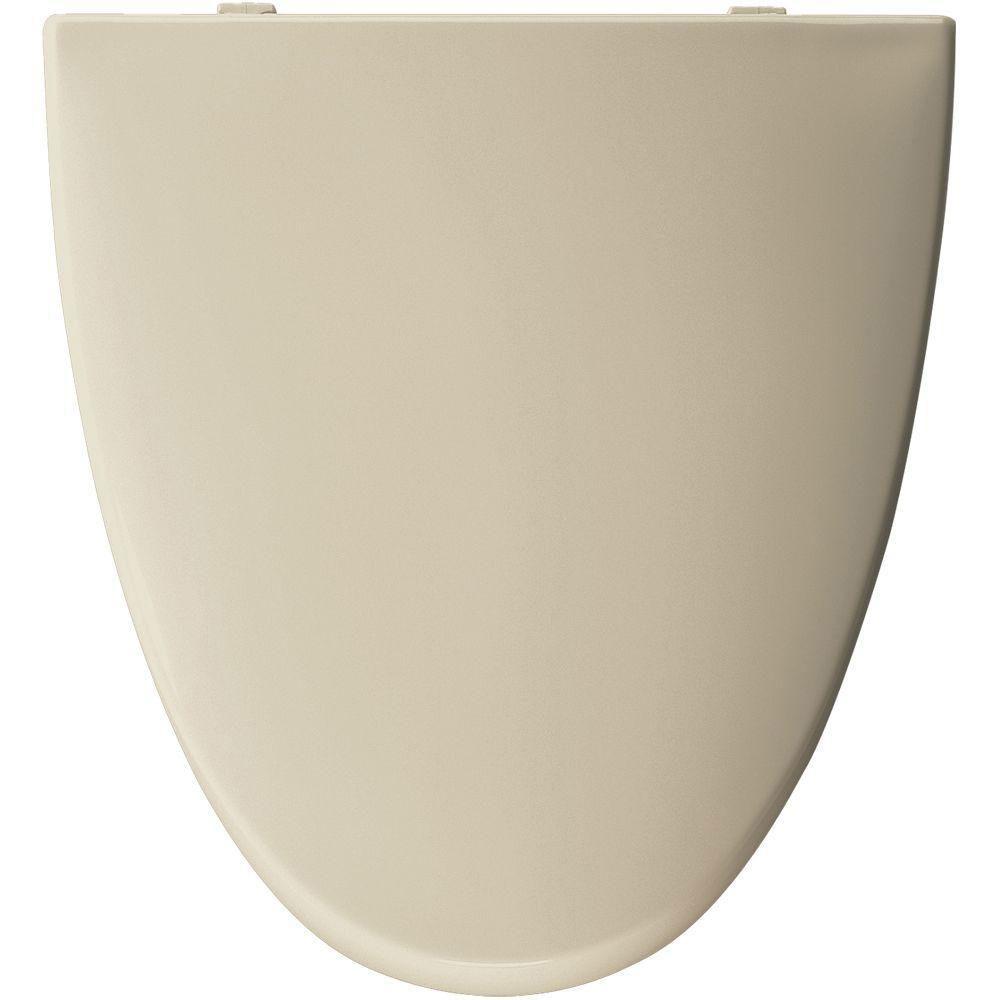 Bemis Church Elongated Closed Front Toilet Seat in Bone 777196 - Durable & Comfortable Toilet Seat for Bathroom Upgrade | Perfect for Home, Office & Commercial Use