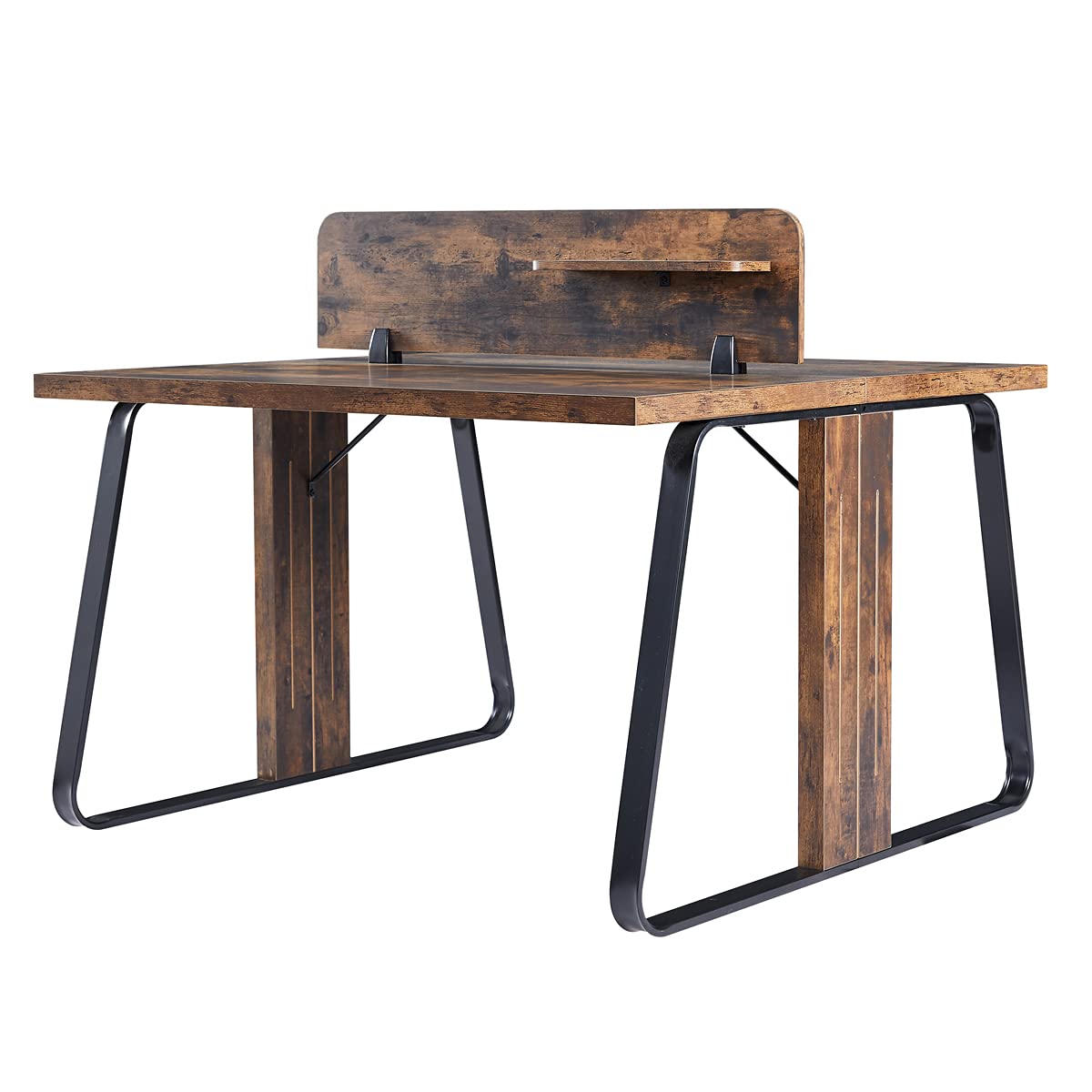 Industrial Double Office Desk - Sturdy MDF Large Workstation for Two with PC/Laptop Space | Home Office & Study Table for Couples | Perfect for Shared Workspaces & Remote Teams