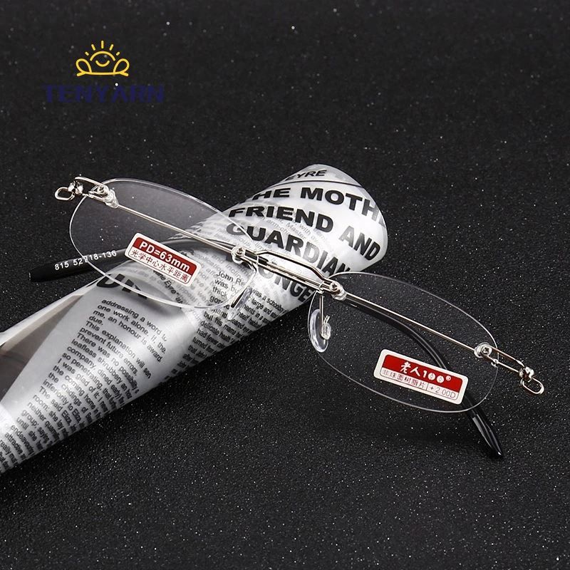 Ultralight Frameless Rimless Reading Glasses for Men & Women - Diamond Cut Lens for Clear Vision | Perfect for Reading, Computer Work & Daily Use