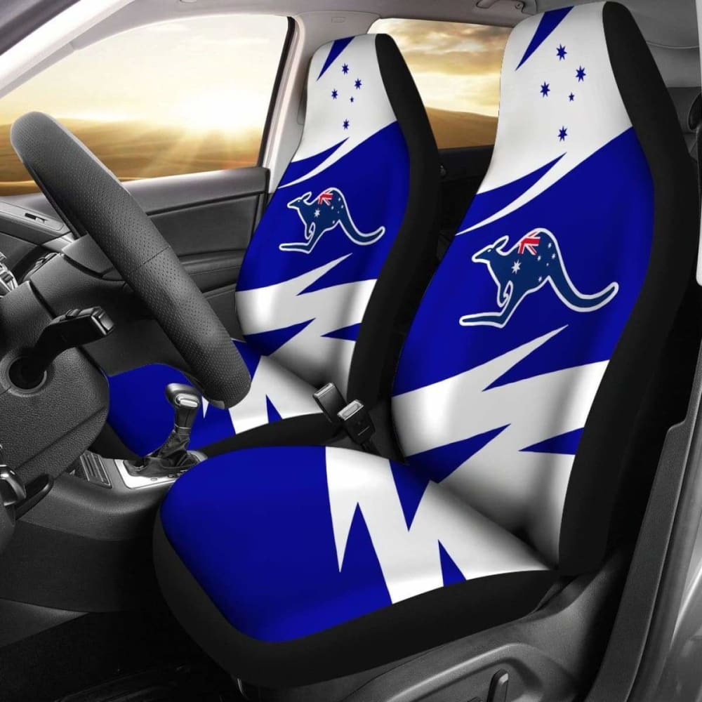 Premium Australia Flag Kangaroo Car Seat Covers - Universal Fit for Most Vehicles (5-Piece Set) - Durable & Stylish Protection for Cars, Trucks & SUVs - Perfect for Road Trips, Travel & Daily Commute