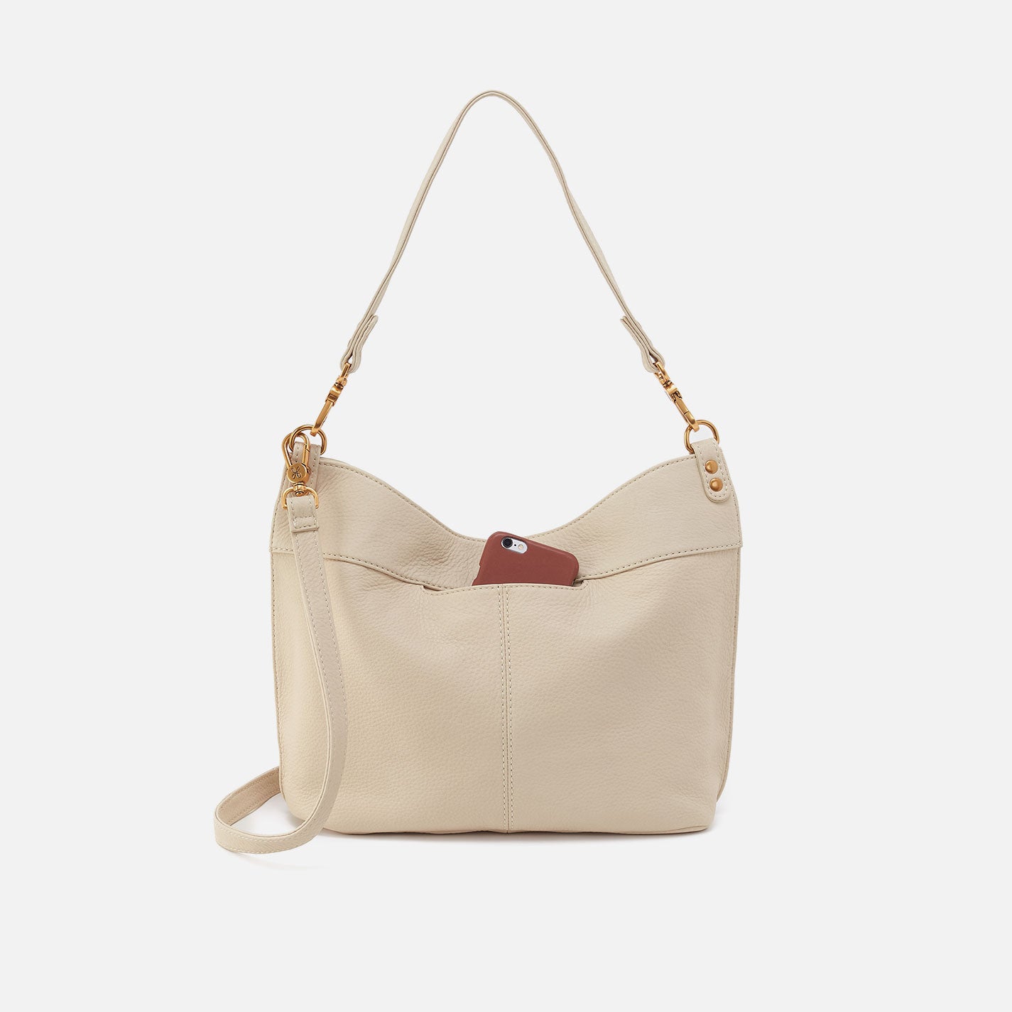 Embroidered Birch Pebbled Leather Pier Shoulder Bag - Stylish Crossbody Purse for Women, Perfect for Work, Travel & Everyday Use