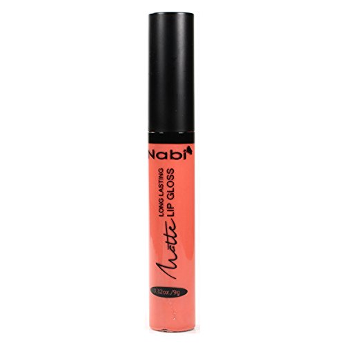 (3 Pack) Nabi Cosmetics Matte Lip Gloss - Peach Nude Long Lasting Non-Stick Lipstick for Women, Perfect for Everyday Wear, Date Night & Special Occasions
