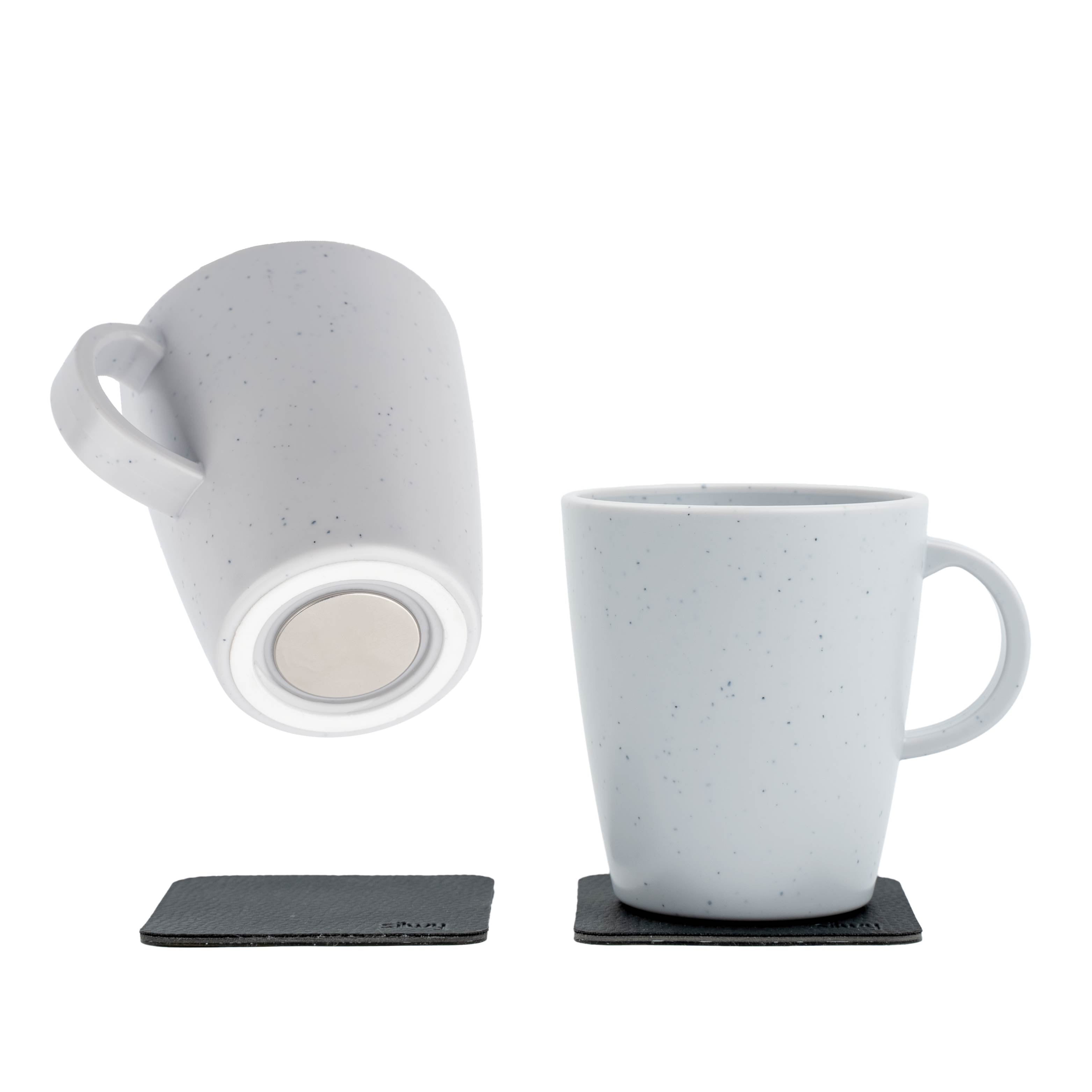 Premium Dolomite White Magnetic Plastic Cups - Perfect for Office, Home, and Outdoor Use