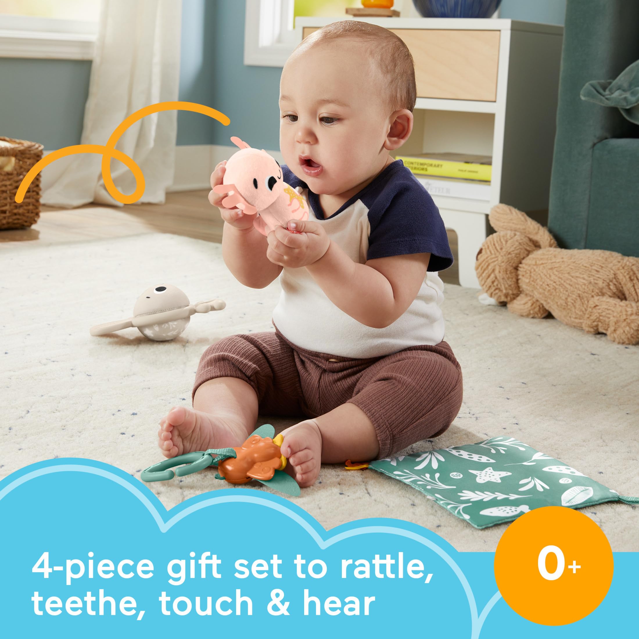 Fisher-Price So Many Senses Baby Toy Set - 4 Developmental Sensory Activities for Newborns 0+ Months | Early Learning & Playtime Stimulation for Infant Growth