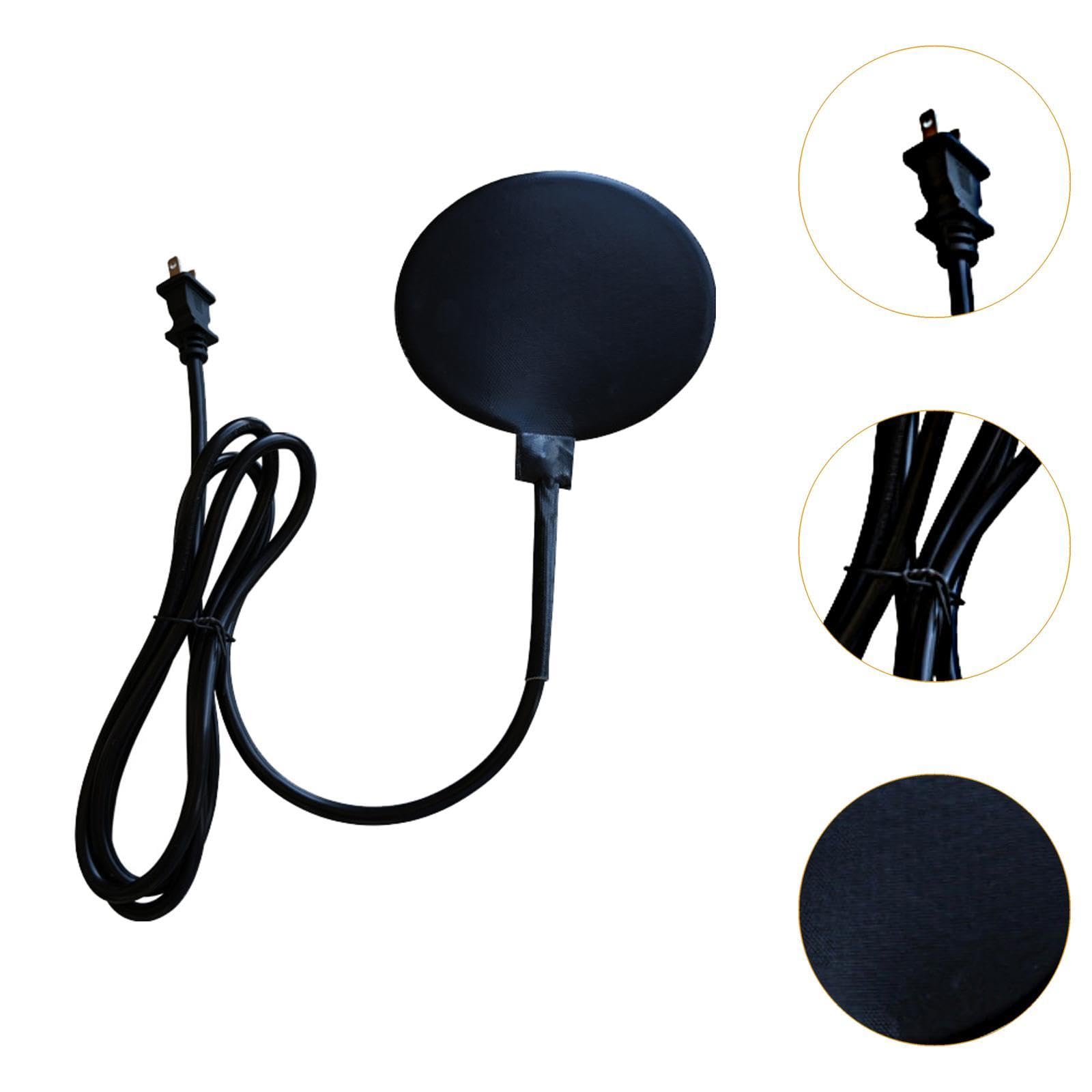 **20W Heated Poultry Waterer Base - Outdoor Winter Chicken Water Heater for Wall-Mounted Founts & Bird Baths - Durable Black Design - Perfect for Coops, Farms & Cold Weather Use**