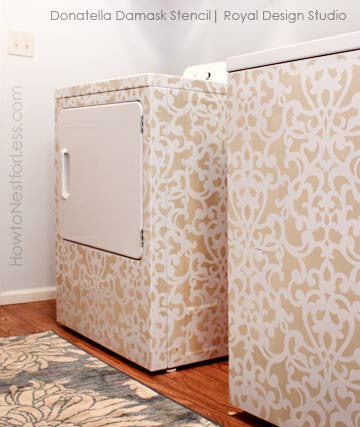 Donatella Damask Stencil - Reusable Wall Stencils for Painting, DIY Home Decor, Furniture & Crafts | Perfect for Bedroom, Living Room, and Wedding Decorations