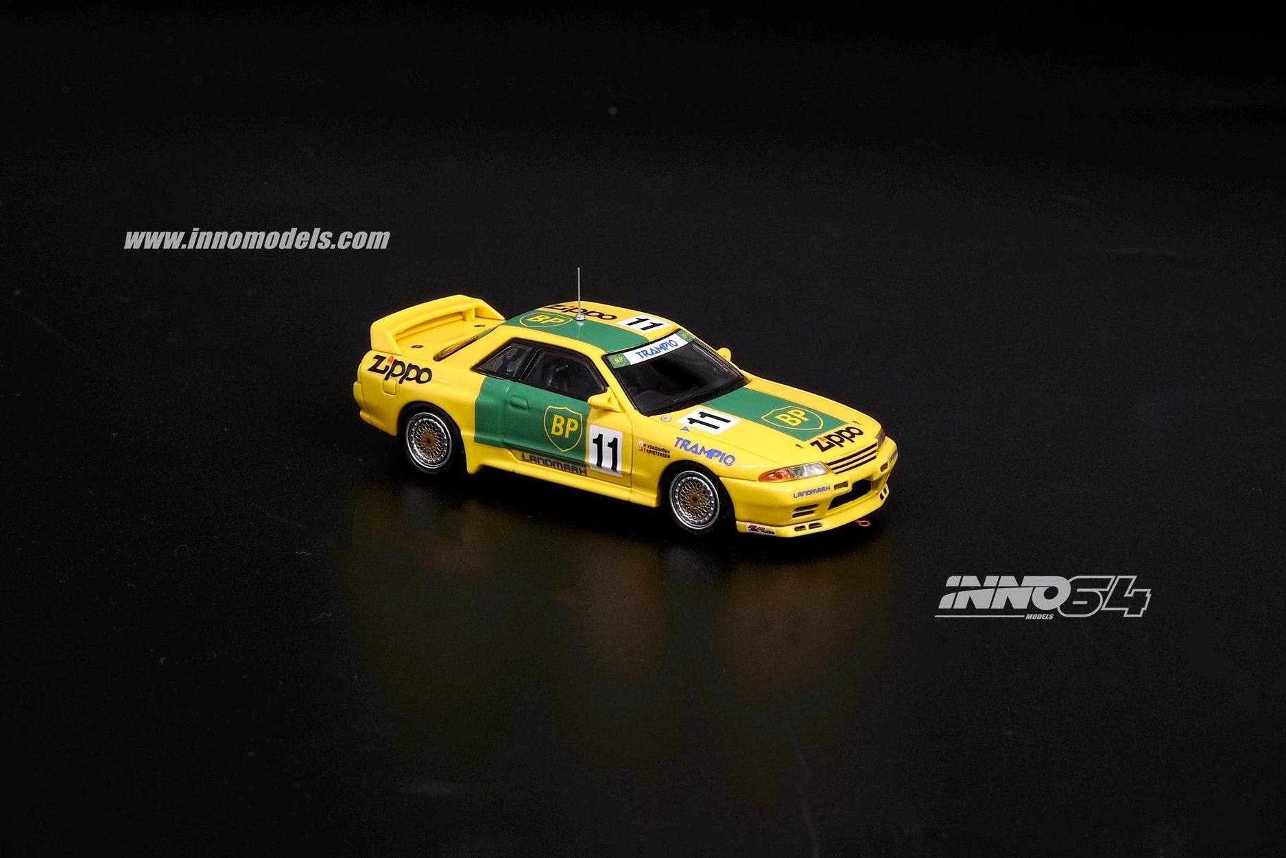 INNO Models 1:64 Scale Nissan Skyline GT-R R32 BP Oil Trampio 1993 Winner Diecast Car - Collectible Miniature Model for Display, Racing Enthusiasts & Car Lovers