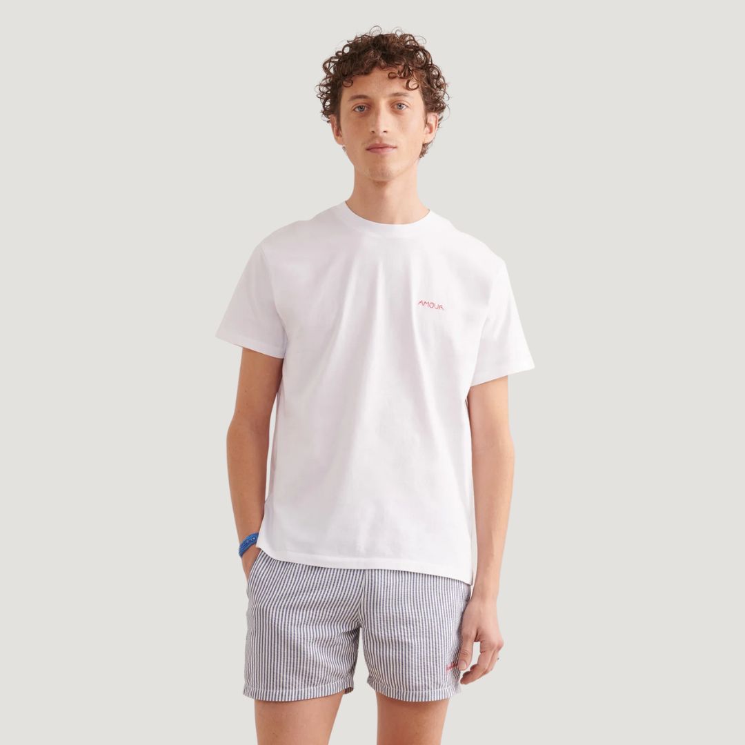Amour Popincourt Women's White T-Shirt - Soft Cotton Casual Tee for Everyday Wear, Workout & Lounge