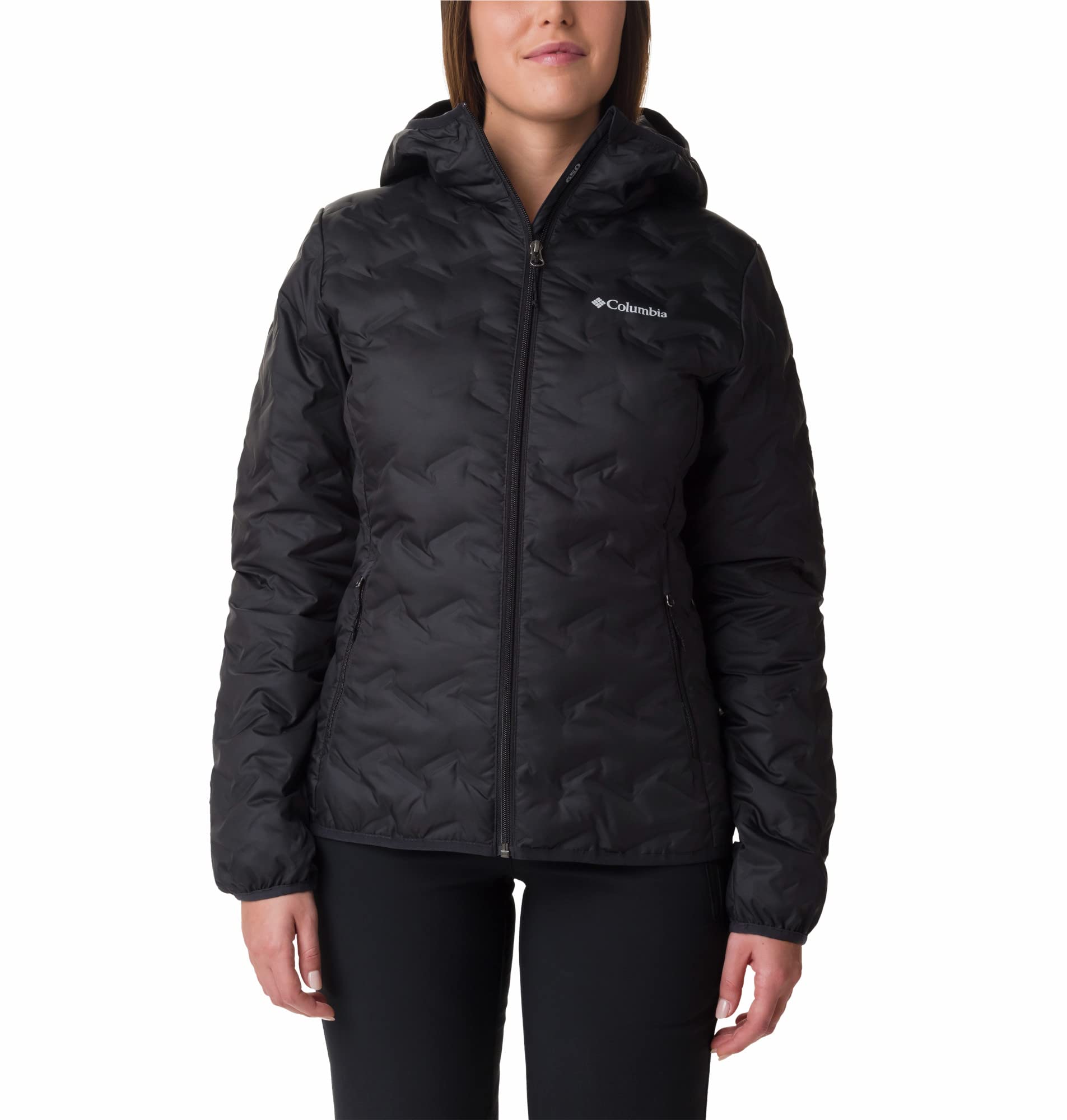 Columbia Women's Delta Ridge Down Hooded Jacket - Lightweight Water-Resistant Puffer Coat for Winter, Hiking & Outdoor Activities