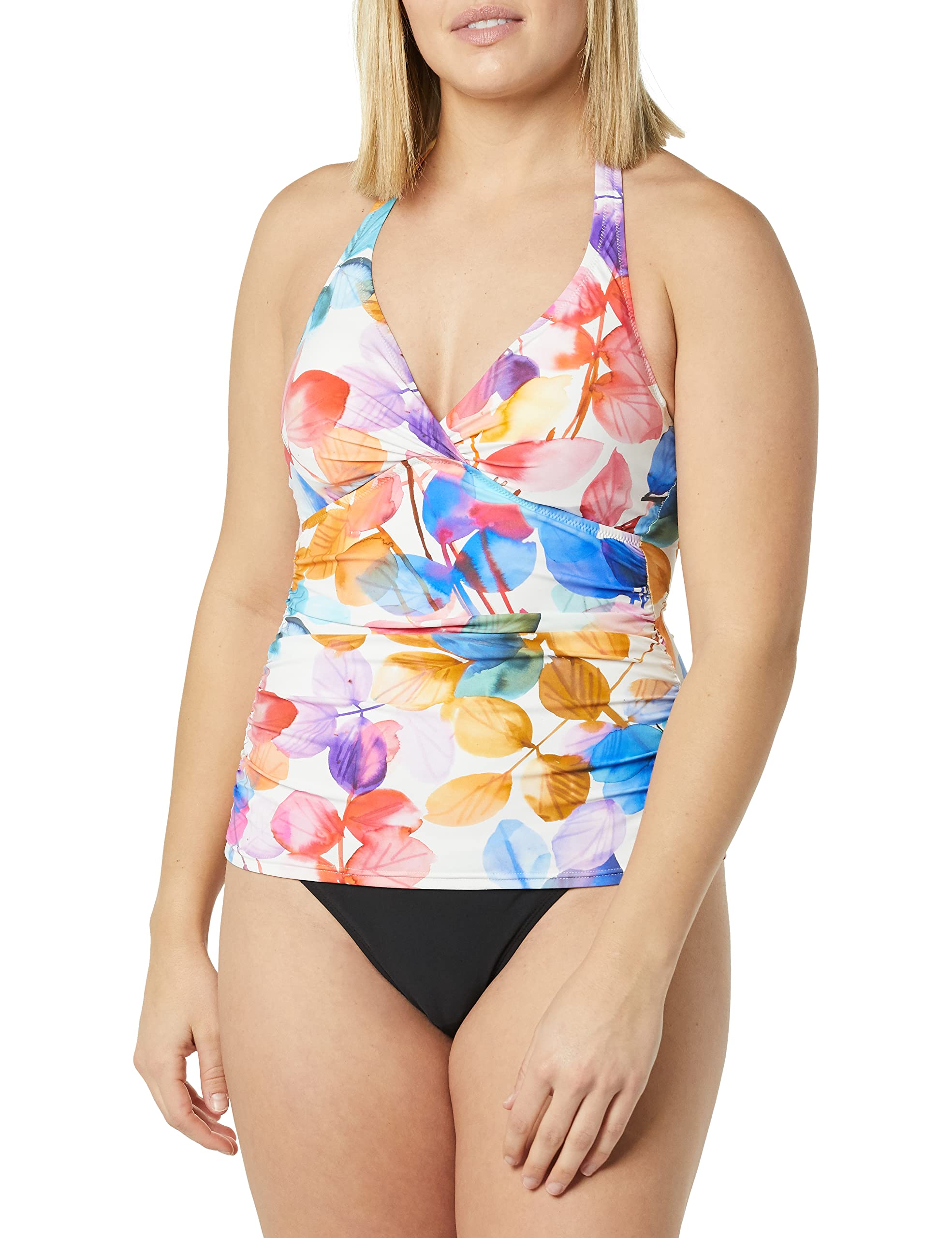 Profile by Gottex Women's Standard Color Rush Halter Tankini Swimsuit - Stylish Halter Bikini Top with Matching Bottom for Beach & Pool Vacations