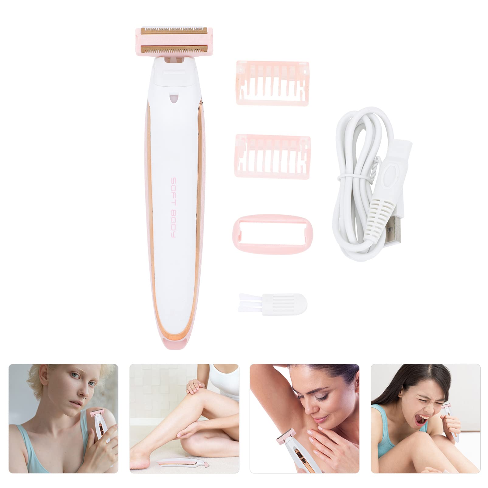 Professional Electric Hair Trimmer & Shaver for Men - 2-in-1 Head & Beard Grooming Kit with Splint White ABS Body - Perfect for Home, Travel & Salon Use