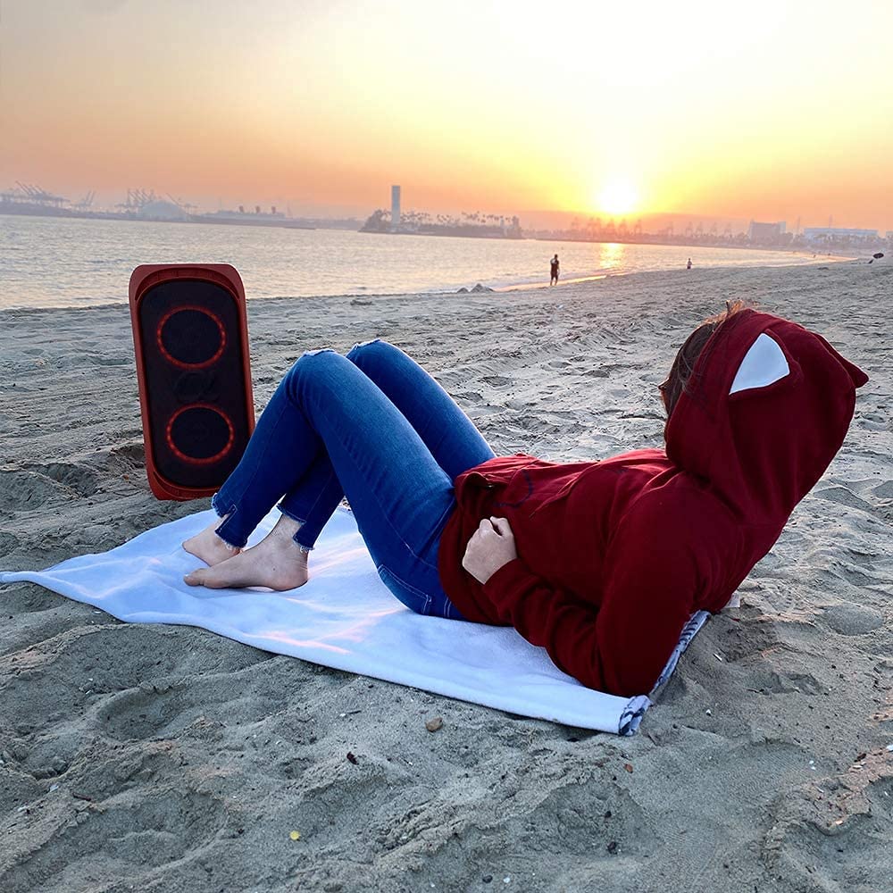 Alphasonik Reaktor One Portable Bluetooth Party Speaker - High Power Bass, Wireless Mic & Guitar Inputs, USB/AUX, App Control, 18H Battery - Perfect for Outdoor Events, Parties, Beach & Camping