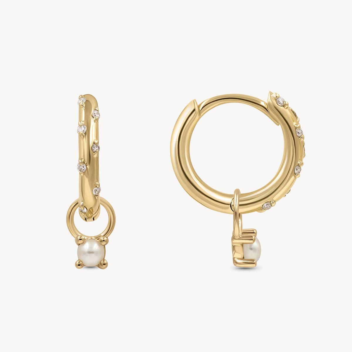 Mini Birthstone Huggie Charms - Dainty Sterling Silver Earrings for Women | Perfect for Everyday Wear, Gifts & Special Occasions