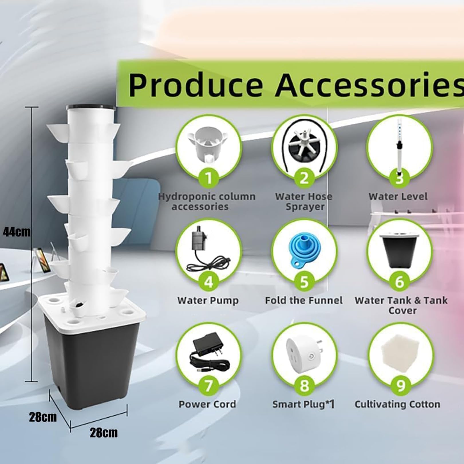 DIY Hydroponic Growing System for Balcony - Detachable PP Colonization Cups, Vertical Tower Planters for Home Garden, Farm & Greenhouse (30 Holes) - Perfect for Urban Gardening, Indoor Plants & Small Space Farming