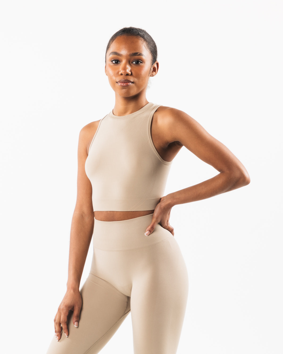 Stratus Crop Tank Top - Soft Linen Fabric for Women | Perfect for Yoga, Workouts & Casual Wear