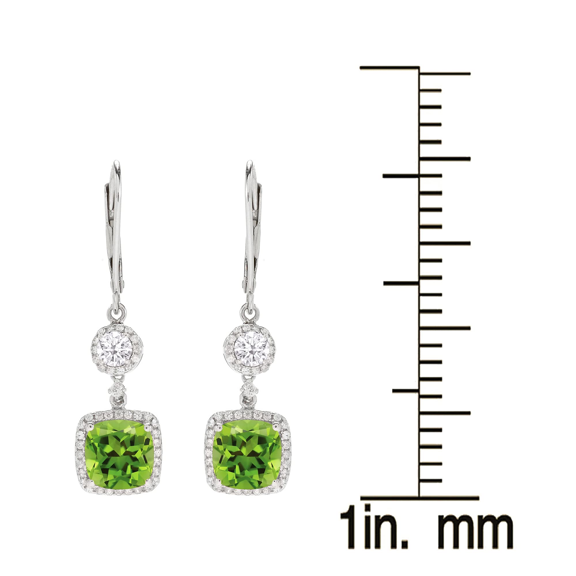 Natural Gemstone Sterling Silver Dangle Earrings for Women - Elegant Handmade Jewelry Gift for Birthday, Anniversary & Special Occasions