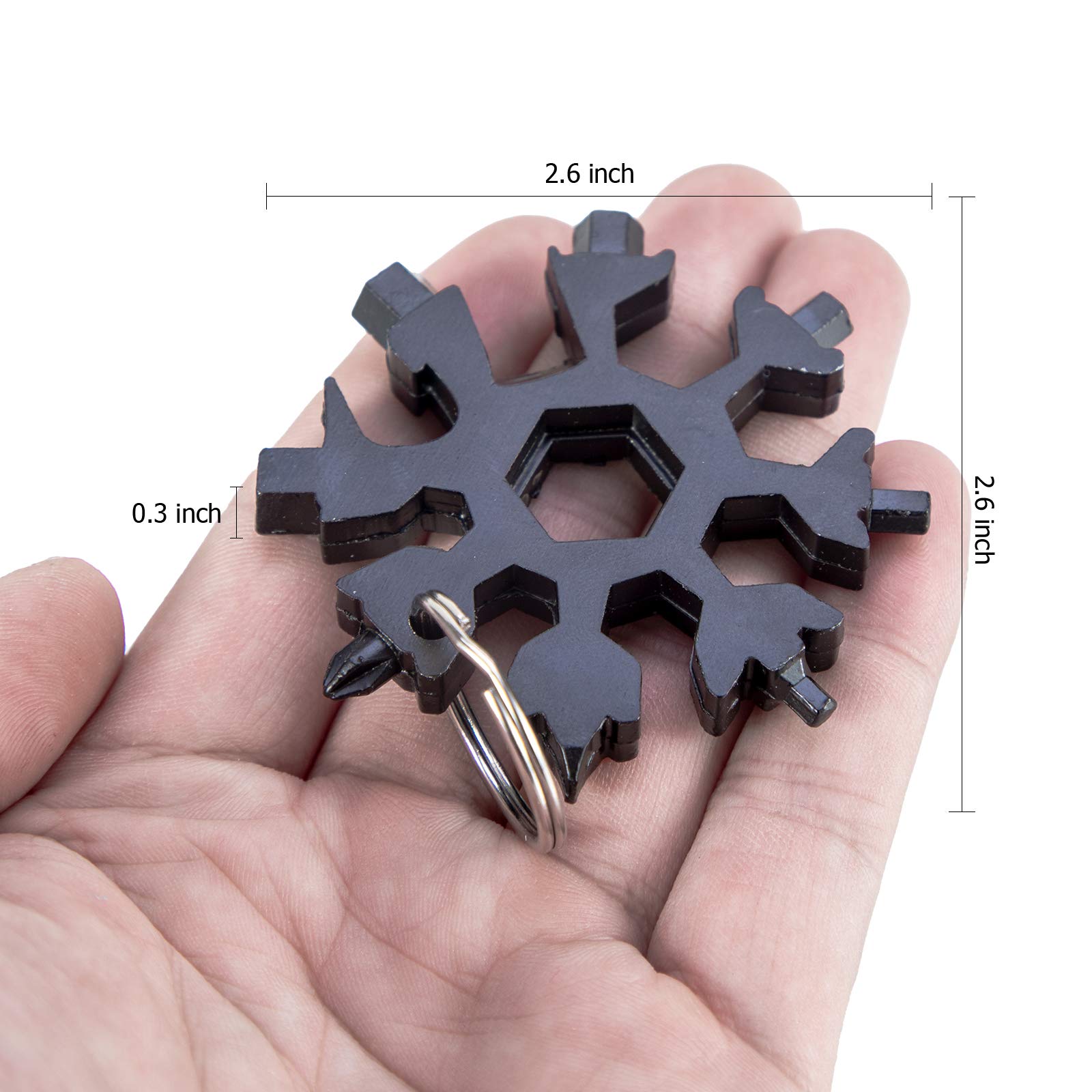 Stainless Steel Snowflake Multi-Tool with Bottle Opener & Screwdriver - Portable All-in-One Survival Tool Kit - Perfect Christmas Gift for Outdoor Camping, Hiking & Home DIY Projects