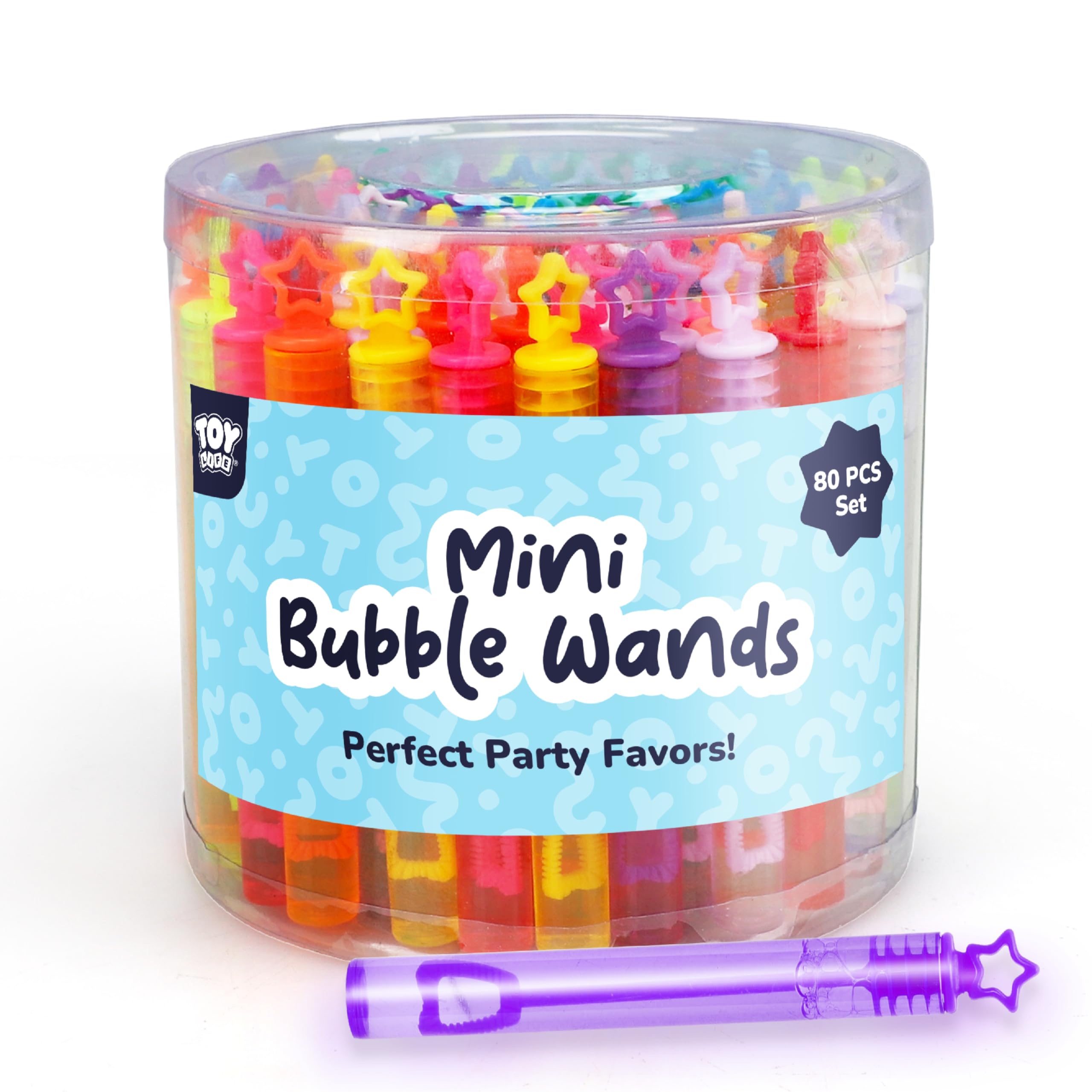 TOY Life Bubble Wands for Kids - Bulk Mini Bubble Party Favors, Toddler Bubbles (1-3 Years), Bubble Toys for Outdoor Play & Birthday Parties - Burbujas para Niños