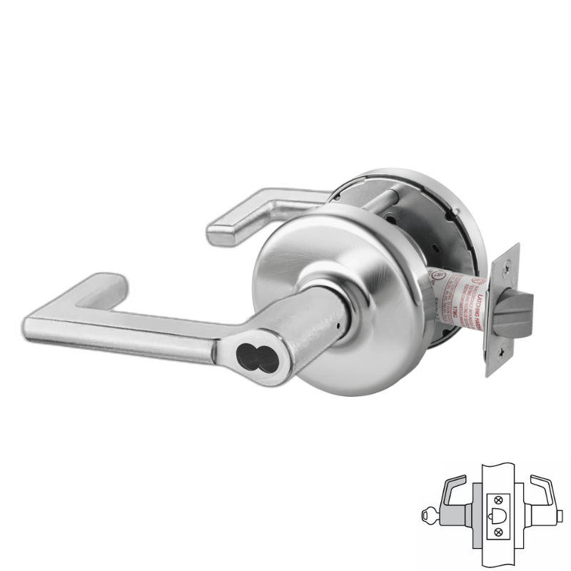 Corbin Russwin CLX3361 124D Cylindrical Lock - Secure Entry & Office Door Lock with Decorative Lever & Multiple Core Options - Ideal for Commercial Buildings, Offices & Residential Doors
