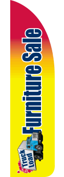 Feather Flag Banner for Sidewalk Advertising - Durable & Vibrant Truckload Furniture Sale Sign (Flag Only) - Perfect for Outdoor Sales, Events & Store Promotions