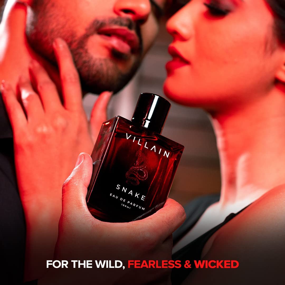 Vil'lain Snake Perfume for Men - Long Lasting Premium EDP Cologne, 100ml (3.38 Fl Oz) | Best Gift for Him, Date Night & Special Occasions