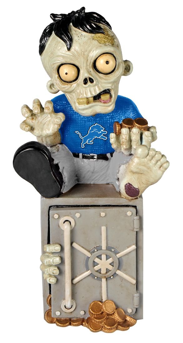 FOCO NFL Unisex Resin Zombie Bank - Officially Licensed Football Piggy Bank for Collectors & Fans - Perfect for Home Decor, Man Cave, and Sports Themed Gifts