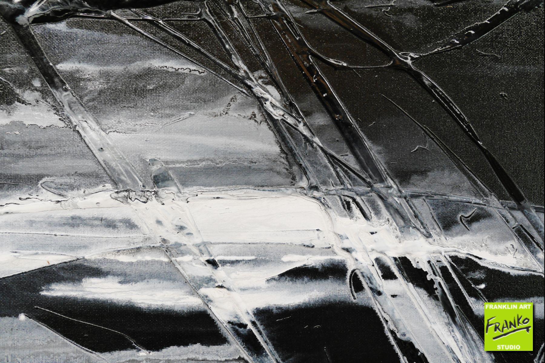 160cm x 60cm Black Grey Textured Abstract Canvas Wall Art - Modern Home Decor for Living Room, Bedroom & Office