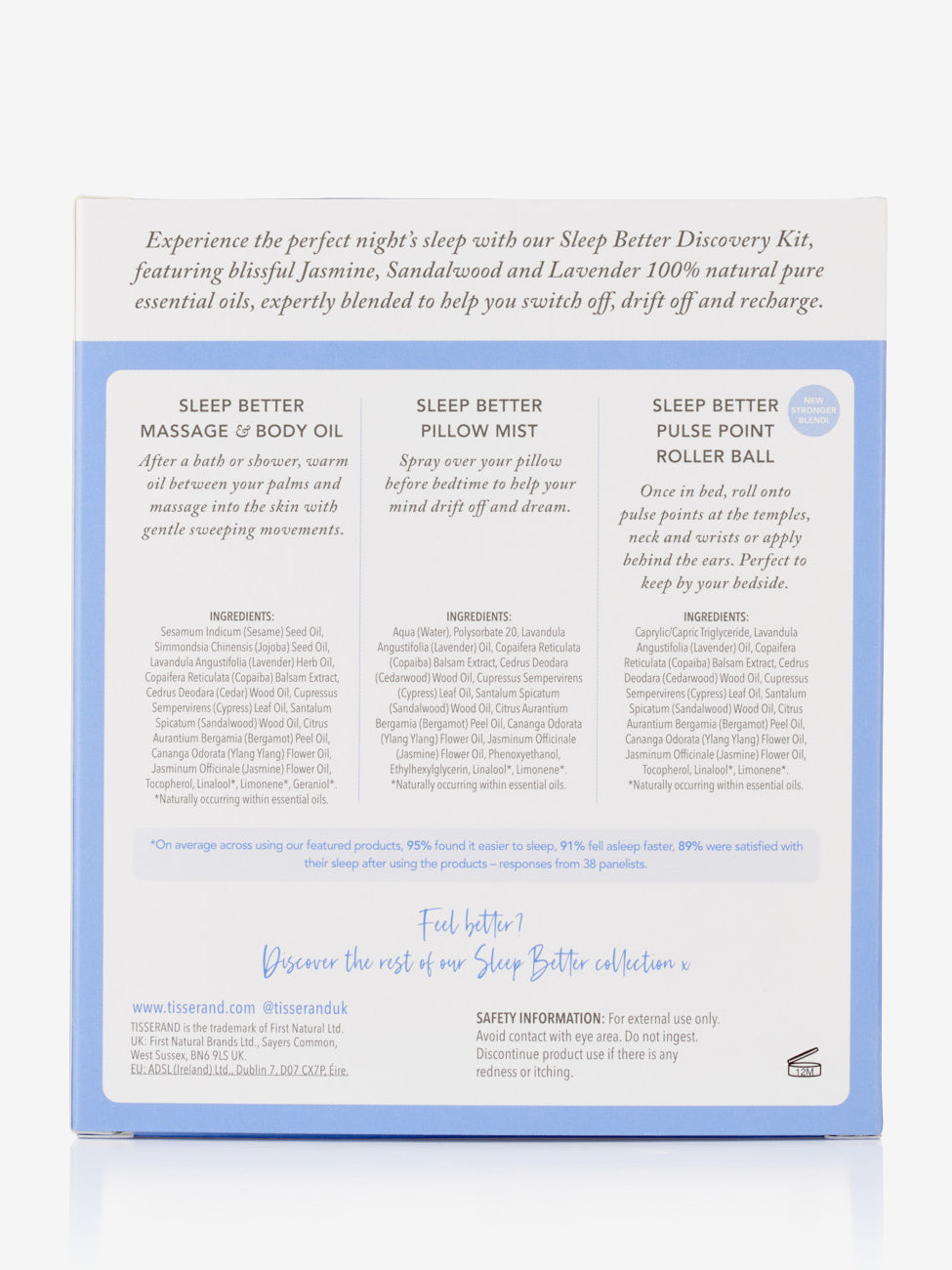 Tisserand Sleep Better Essential Oil Discovery Kit - Aromatherapy for Relaxation & Better Sleep - Perfect for Stress Relief & Bedtime Routine