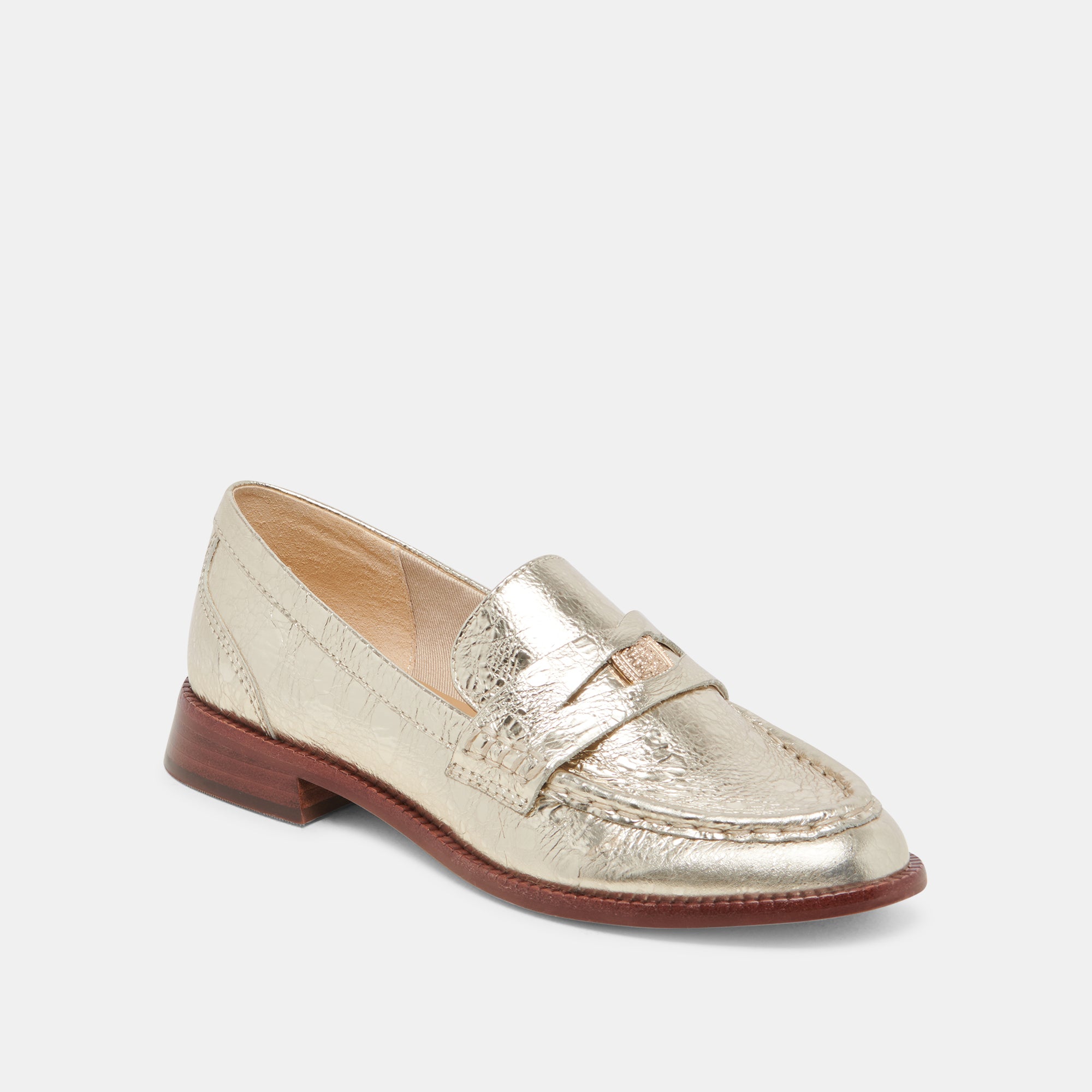 HILLY Wide Loafers for Women - Platinum Coin Design Comfortable Slip-On Shoes | Perfect for Office, Casual Wear & Travel