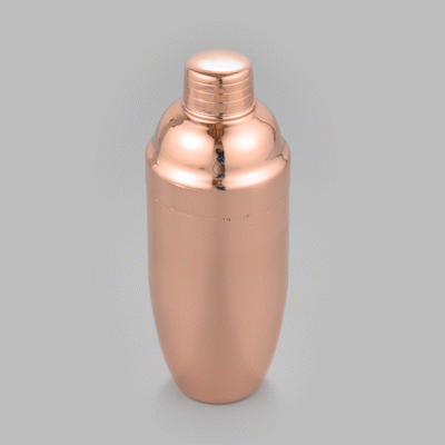 Bar Lux 24 oz Copper Plated Stainless Steel Cobbler Cocktail Shaker - 3.25