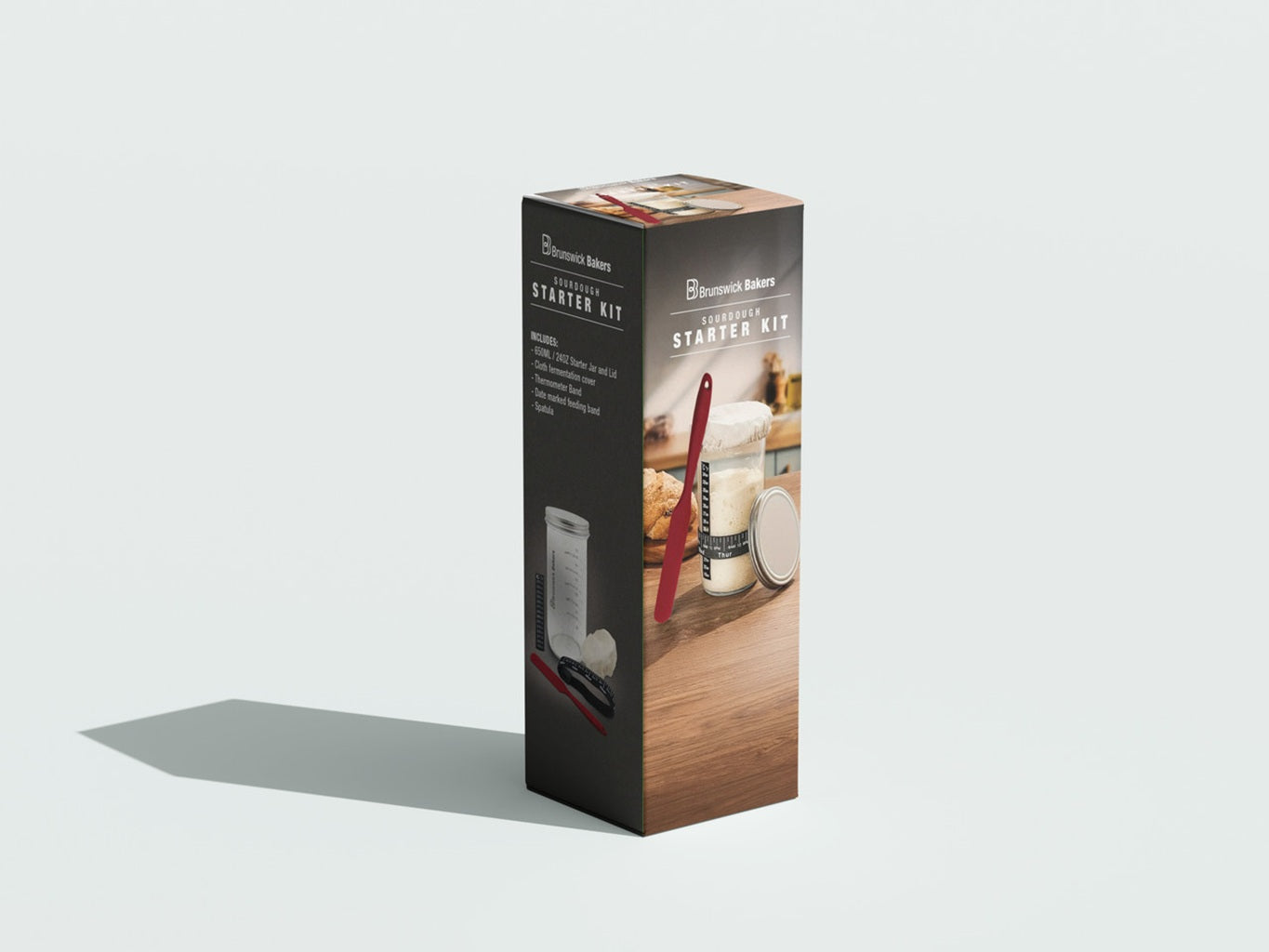 Classic Brunswick Bakers Sourdough Starter Kit - 6 Piece Set for Homemade Artisan Bread Baking | Perfect for Beginners & Bread Making Enthusiasts