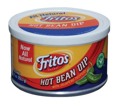 Fritos Hot Bean Dip, 3.125 Oz Can (Pack of 24) - Spicy Party Snack for Game Day, Movie Nights & Mexican Food Lovers