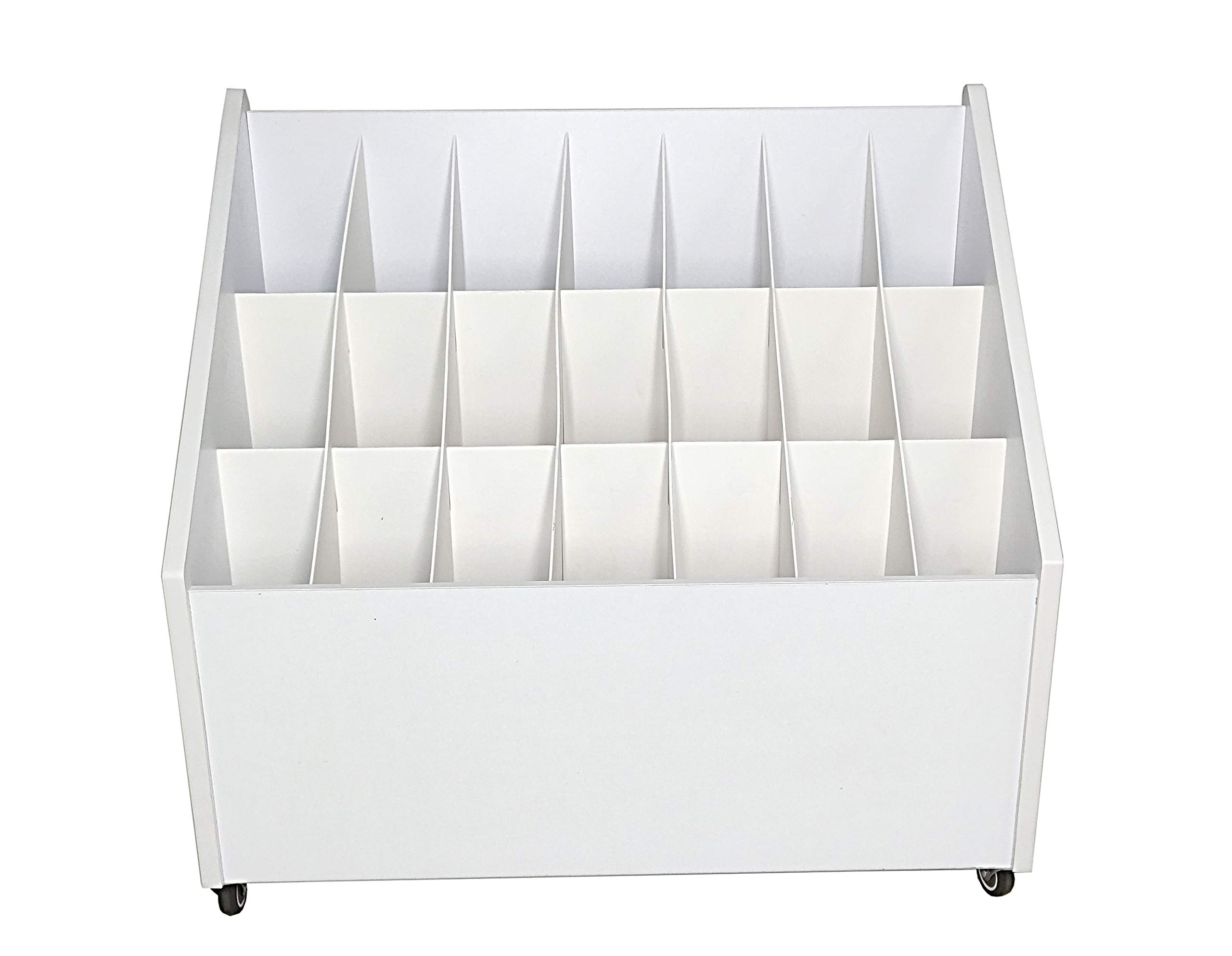 FixtureDisplays® 21-Slot File Storage Organizer for Blueprints & Art Prints - 4x4.7