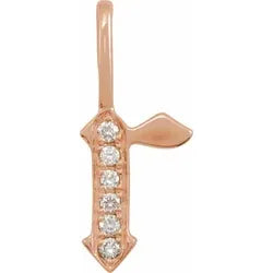 Elegant Gothic Initial Charm Necklace with Genuine Diamonds - Perfect for Gifts, Weddings & Special Occasions